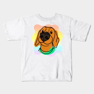 Rainbow Dachshund Kids T-Shirt